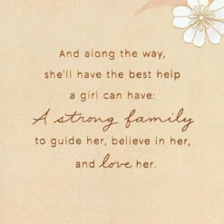 Hallmark A Brand-New Love New Baby Girl Card -Hallmark Gift Shop Pink and White Flowers New Baby Girl Card 759G2524 03