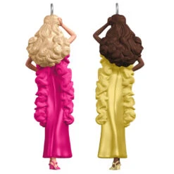 Hallmark Mini Superstar Barbie™ And Superstar Christie™ Ornaments, Set Of 2 -Hallmark Gift Shop Pink and Yellow Barbie Dolls Keepsake Ornaments 5QXM9552 07