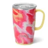 Swig Pink Lemonade Stainless Steel Travel Mug, 18 Oz. -Hallmark Gift Shop Pink and Yellow Swirls Insulated Slim Travel Mug S102C18PL 01