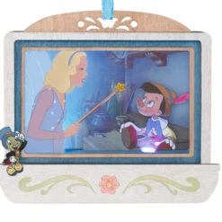 Hallmark Disney Pinocchio 85th Anniversary Geppetto’s Wish Come True Papercraft Ornament With Light -Hallmark Gift Shop Pinocchio and Fairy Keepsake Ornament 5QXD7075 06