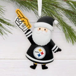 NFL Pittsburgh Steelers Santa Fan Hallmark Ornament -Hallmark Gift Shop Pittsburgh Steelers Santa Fan Christmas Ornament 1OSL2598 02