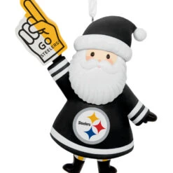 NFL Pittsburgh Steelers Santa Fan Hallmark Ornament -Hallmark Gift Shop Pittsburgh Steelers Santa Fan Christmas Ornament 1OSL2598 06