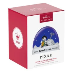 Hallmark Disney/Pixar Knick Knack Snow Globe Escape Plan Ornament -Hallmark Gift Shop Pixar Snowman in Snow Globe Keepsake Ornament 5QXD7302 08
