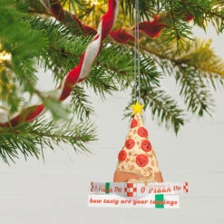 Hallmark O Pizza Tree Ornament -Hallmark Gift Shop Pizza Christmas Tree on Boxes Keepsake Ornament 1799QGO2857 02