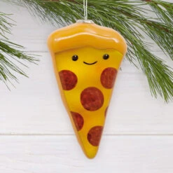 Pizza Slice Shatterproof Hallmark Ornament -Hallmark Gift Shop Pizza Slice Christmas Ornament 1HAJ2185 02