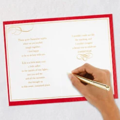 Hallmark All I Want Is You Christmas Card For Wife -Hallmark Gift Shop Poinsettia Flower Wife Christmas Card 899XZH5801 07