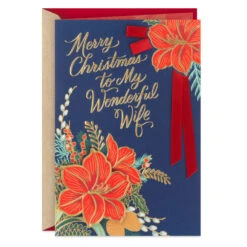 Hallmark I'm A Happy, Lucky Man Christmas Card For Wife