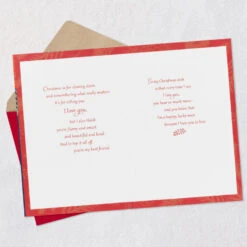 Hallmark I'm A Happy, Lucky Man Christmas Card For Wife -Hallmark Gift Shop Poinsettia Flowers Wife Christmas Card 759XZH2773 04