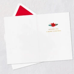 Hallmark Poinsettias And Holly Quilled Paper Handmade Christmas Card -Hallmark Gift Shop Poinsettias Quilled Paper Handmade Christmas Card 1359IXC1367 03