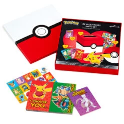 Hallmark Pokémon Kids Classroom Valentines Set With Cards, Stickers And Mailbox -Hallmark Gift Shop Pokmon Kids Classroom Valentines Stickers and Mailbox 5VBX1027 06