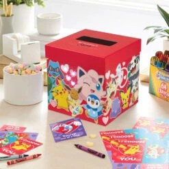 Hallmark Pokémon Full Of Adventure Kids Classroom Valentines Set With Cards And Light-Up Mailbox With Sound -Hallmark Gift Shop Pokmon Kids Valentines Day Exchange Cards and Box 5VBX2973 07