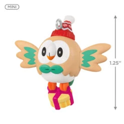 Hallmark Mini Pokémon Holiday Rowlet Ornament, 1.25" -Hallmark Gift Shop Pokmon Rowlet With Gift Keepsake Ornament 5QXM9532 04