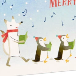 Hallmark Penguin And Polar Bear Carolers Pop-Up Christmas Card -Hallmark Gift Shop Polar Bear and Penguin Carolers PopUp Christmas Card 699XZH1237 06