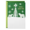Hallmark You're A Great Dad Christmas Card -Hallmark Gift Shop Polar Bears and Tree Dad Christmas Card 659XZH1513 01