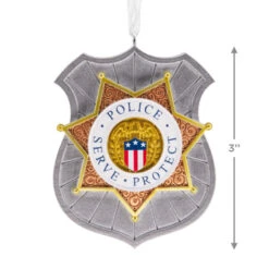 Police Badge Hallmark Ornament -Hallmark Gift Shop Police Badge Christmas Ornament 1HGO3645 04