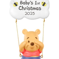 Hallmark Disney Winnie The Pooh Baby's First Christmas 2025 Ornament -Hallmark Gift Shop Pooh in Hunny Pot Babys First Keepsake Ornament 5QXD7205 06
