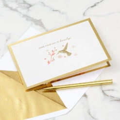 Hallmark Lovely Just Like You Hummingbird Pop-Up Birthday Card -Hallmark Gift Shop PopUp Hummingbird and Flowers Birthday Card 1299LAD3231 07