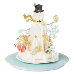 Hallmark Wonder Of The Season Musical 3D Pop-Up Christmas Card With Motion -Hallmark Gift Shop Popup Snowman and Fox Christmas Card 1499XOD5022 04