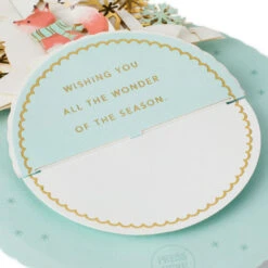Hallmark Wonder Of The Season Musical 3D Pop-Up Christmas Card With Motion -Hallmark Gift Shop Popup Snowman and Fox Christmas Card 1499XOD5022 05