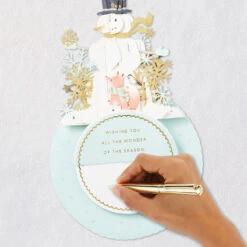 Hallmark Wonder Of The Season Musical 3D Pop-Up Christmas Card With Motion -Hallmark Gift Shop Popup Snowman and Fox Christmas Card 1499XOD5022 09