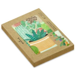 Hallmark Succulents Collection Blank Thank You Notes, Pack Of 8 -Hallmark Gift Shop Potted Cactus and Succulents Blank Thank You Notes 3THK2187 03