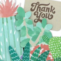 Hallmark Succulents Collection Blank Thank You Notes, Pack Of 8 -Hallmark Gift Shop Potted Cactus and Succulents Blank Thank You Notes 3THK2187 04