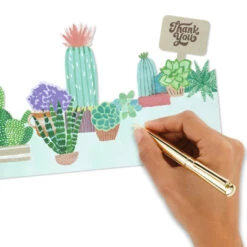 Hallmark Succulents Collection Blank Thank You Notes, Pack Of 8 -Hallmark Gift Shop Potted Cactus and Succulents Blank Thank You Notes 3THK2187 05