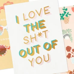 Hallmark Soft Pastel Modern Wishes Booklet Of Cards, Pack Of 12 -Hallmark Gift Shop Potted Plant Booklet of AllOccasion Cards 3NOT1174 04