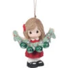 Precious Moments Deck The Halls 2025 Girl Ornament, 3.5" -Hallmark Gift Shop Precious Moments Girl With Garland 2025 Ornament 251002 01