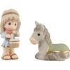 Precious Moments Little Drummer Boy And Donkey Figurines, Set Of 2 -Hallmark Gift Shop Precious Moments Little Drummer Boy and Donkey Figurines 229301 01