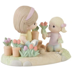 Precious Moments A Mother’s Love Makes A Garden Grow Figurine, 4.4" -Hallmark Gift Shop Precious Moments Mother and Daughter Gardening Figurine 223010 03