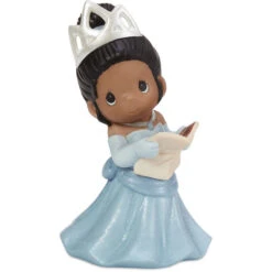 Precious Moments Disney My Dream Starts With Me Tiana Figurine, 5" -Hallmark Gift Shop Precious Moments Tiana in Blue Dress Figurine 211026 02