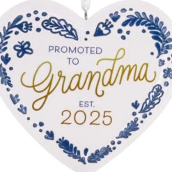 Promoted To Grandma 2025 Hallmark Ornament -Hallmark Gift Shop Promoted to Grandma Heart Christmas Ornament 1HGO3604 06
