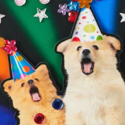 Hallmark Party Animal Dogs Funny Musical Birthday Card -Hallmark Gift Shop Puppies in Party Hats Funny Musical Birthday Card 959ARH1457 04