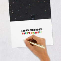 Hallmark Party Animal Dogs Funny Musical Birthday Card -Hallmark Gift Shop Puppies in Party Hats Funny Musical Birthday Card 959ARH1457 06