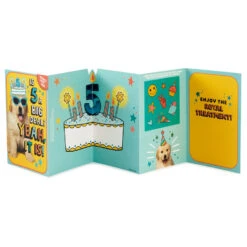 Hallmark Enjoy The Royal Treatment 5th Birthday Card With Crown And Stickers -Hallmark Gift Shop Puppy Dog 5th Birthday Card With Crown and Stickers 699HKB6261 02