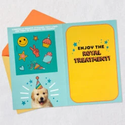 Hallmark Enjoy The Royal Treatment 5th Birthday Card With Crown And Stickers -Hallmark Gift Shop Puppy Dog 5th Birthday Card With Crown and Stickers 699HKB6261 05