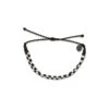 Pura Vida Black Woven Seed Bead Checkerboard Bracelet -Hallmark Gift Shop Pura Vida Black Checkered Bead Bracelet 36239BKWH 01