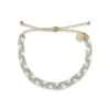 Pura Vida Braided Gold Coast Bracelet 2 Pura Vida Braided Gold Coast Bracelet -Hallmark Gift Shop Pura Vida Gold Blue and White Braided Bracelet 10BRXX1002GDCO 01