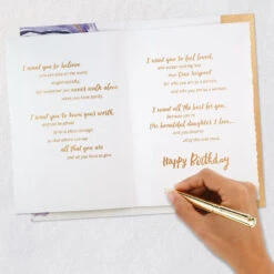 Hallmark What I Wish For You Birthday Card For Daughter -Hallmark Gift Shop Purple Agate Birthday Card 759FBD3872 09