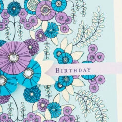 Hallmark Amazing Woman, Wonderful Friend Birthday Card -Hallmark Gift Shop Purple Blue Flowers Friend Birthday Card for Her 659HBD3979 04