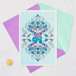 Hallmark Amazing Woman, Wonderful Friend Birthday Card -Hallmark Gift Shop Purple Blue Flowers Friend Birthday Card for Her 659HBD3979 05