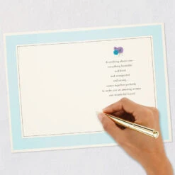 Hallmark Amazing Woman, Wonderful Friend Birthday Card -Hallmark Gift Shop Purple Blue Flowers Friend Birthday Card for Her 659HBD3979 06