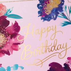 Hallmark 16" Purple Flowers Jumbo Birthday Card -Hallmark Gift Shop Purple Flowers Birthday Card 1625 999CBG3006 04
