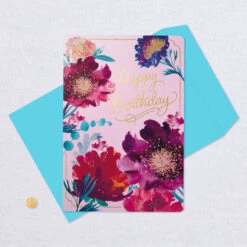 Hallmark 16" Purple Flowers Jumbo Birthday Card -Hallmark Gift Shop Purple Flowers Birthday Card 1625 999CBG3006 05