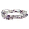 Fluorite Stone Of Brilliance Beaded Wrap Jewelry -Hallmark Gift Shop Purple Stone Beads Bracelet or Necklace SW040 01