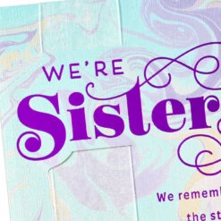 Hallmark We Remember It All Birthday Card For Sister -Hallmark Gift Shop Purple Teal and Orange Swirl Birthday Card from Sister 699FBD4851 05