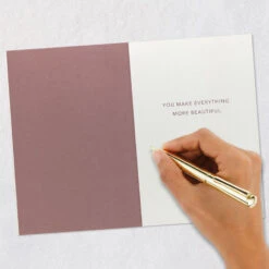 Hallmark You Make Everything More Beautiful Birthday Card -Hallmark Gift Shop Purple Tropical Leaves Birthday Card for Her 1059LAD2939 06