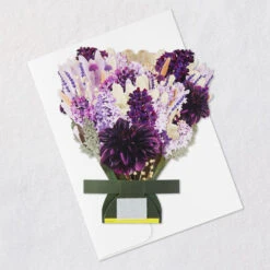 Hallmark Build-a-Bouquet Purple And White Pop-Up Paper Flowers -Hallmark Gift Shop Purple and White PopUp Paper Flowers 999WDR1304 08