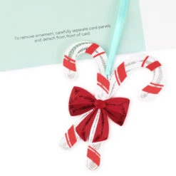 Hallmark All The Merry Candy Canes Quilled Paper Handmade Christmas Card -Hallmark Gift Shop Quilled Candy Cane Christmas Card 1499IXC2022 05